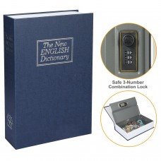New English Dictionary Book Safety Box with 3-Digit Combination Lock